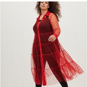 Torrid kimono red hearts - 3xl